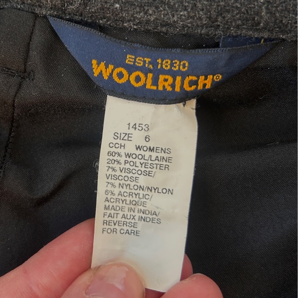 WOOLRICH High Rise Wool Straight Leg Trousers Heritage Minimalist Dress Pants 6 - Picture 2 of 14